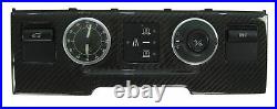 Clock+Terrain dash panel fascia Black carbon fiber Range Rover L322 interior