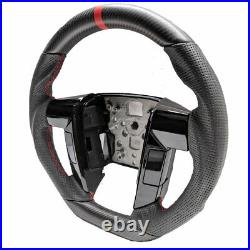 Custom 2011-2014 Ford F150 Steering Wheel -DRY MATTE REAL Carbon Fiber /Leather