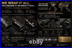 Custom Forged Carbon Fiber Vinyl Wrap Matte Gloss Gold Flake Interior Trim