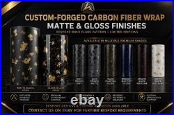 Custom Forged Carbon Fiber Vinyl Wrap Matte Gloss Gold Flake Interior Trim