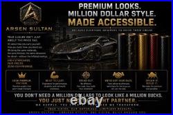 Custom Forged Carbon Fiber Vinyl Wrap Matte Gloss Gold Flake Interior Trim