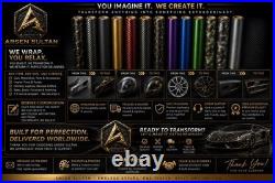 Custom Forged Carbon Fiber Vinyl Wrap Matte Gloss Gold Flake Interior Trim