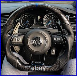 Customized Carbon Fiber Steering Wheel for VW Golf MK7 GTI R Scirocco 2012+