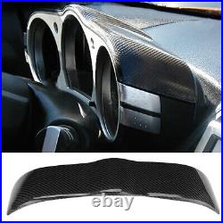 Dial Dash Cover Carbon Fiber Instrument Panel Interior Protective Trim For