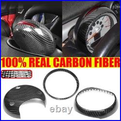 Dry Carbon Fiber Car Interior Tachometer Ring Cover Trim For MINI R55 R56 R60