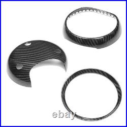 Dry Carbon Fiber Car Interior Tachometer Ring Cover Trim For MINI R55 R56 R60