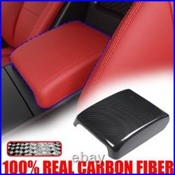 Dry Carbon Fiber Interior Center Console Cover Trim For Jaguar F-TYPE 2013-24