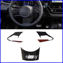 Dry Carbon Fiber Interior Steering Wheel Panel Trim For Toyota GR Corolla 23-25