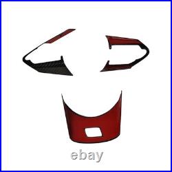 Dry Carbon Fiber Interior Steering Wheel Panel Trim For Toyota GR Corolla 23-25