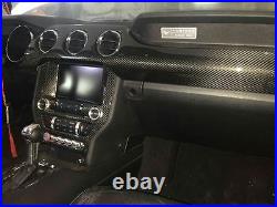 Dry Carbon fiber interiors (dash trim cover-LHD) fit for Ford 2015 Mustang 11pcs