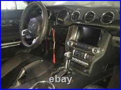 Dry carbon fiber interiors (dash trim cover-LHD) fit for Ford 2015 Mustang 9pcs