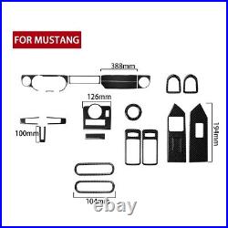 Enhance Your For Ford For Mustang's Interior with Carbon Fiber Covers (22Pcs)