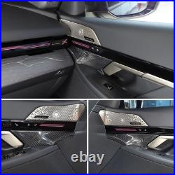 Fit For BMW 5 Series G60 2024+ Real Carbon Fiber Interior Door Panel Trim cover