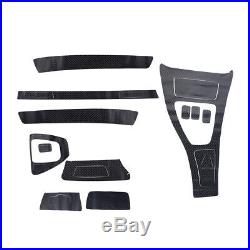 Fit For BMW E90 E92 E93 2005-13 Glossy Carbon Fiber Sticker Interior Decal Trim