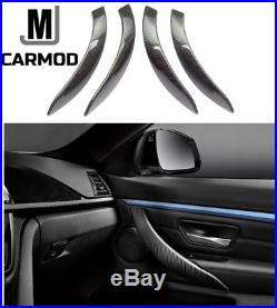 Fit For BMW F30 F31 320i 2012-2017 Real Carbon Fiber DOOR INTERIOR TRIM Handles