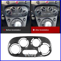 Fit For Fiat 500 Abarth 10-15 Real Carbon Fiber AC Air Conditioning Switch Cover