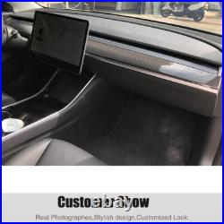 Fit for Tesla Model 3 2017-2024 Dry Carbon Fiber Interior Dash Panel Cover Trims