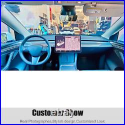 Fit for Tesla Model 3 2017-2024 Dry Carbon Fiber Interior Dash Panel Cover Trims