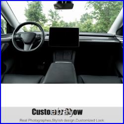 Fit for Tesla Model 3 2017-2024 Dry Carbon Fiber Interior Dash Panel Cover Trims