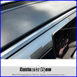 Fit for Tesla Model 3 2017-2024 Dry Carbon Fiber Interior Dash Panel Cover Trims