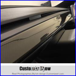 Fit for Tesla Model 3 2017-2024 Dry Carbon Fiber Interior Dash Panel Cover Trims