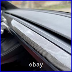 Fit for Tesla Model 3 2017-2024 Dry Carbon Fiber Interior Dash Panel Cover Trims