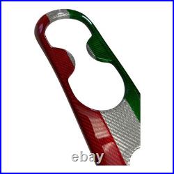 Fits Abarth 500 Interior Centre Console Tunnel Genuine Carbon Fibre Tri Colour