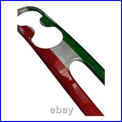Fits Abarth 500 Interior Centre Console Tunnel Genuine Carbon Fibre Tri Colour