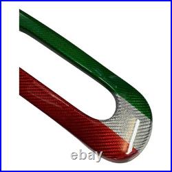 Fits Abarth 500 Interior Centre Console Tunnel Genuine Carbon Fibre Tri Colour