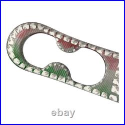 Fits Abarth 500 Interior Centre Console Tunnel Genuine Carbon Fibre Tri Colour