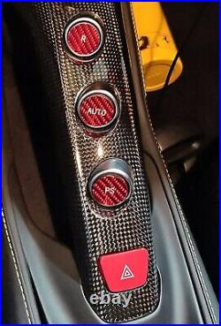 Fits Ferrari GTC4 Lusso & T 17-22 F1 Gear Button in Red Carbon Fiber Kit
