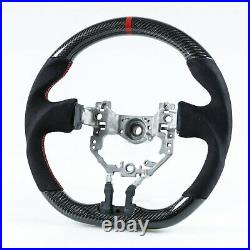 Flat Bottom Carbon Fiber Suede Steering Wheel For Toyota 86 Subaru BRZ 2012-2016