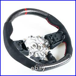 Flat Bottom Carbon Suede Red Steering Wheel For Mini F54 F55 F56 F57 F60 F61
