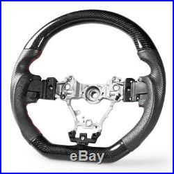 Flat Bottom Steering Wheel Carbon Genuine Leather For Subaru Levorg/WRX/Sti