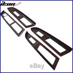 For 15-18 Subaru WRX STI Window Switch Panel Cover Trim 4PC Carbon Fiber CF