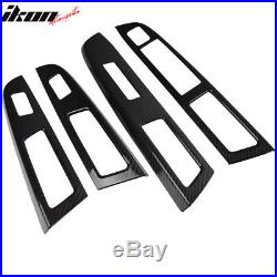 For 15-18 Subaru WRX STI Window Switch Panel Cover Trim 4PC Carbon Fiber CF