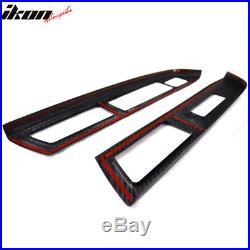 For 15-18 Subaru WRX STI Window Switch Panel Cover Trim 4PC Carbon Fiber CF