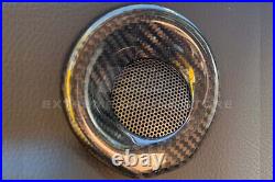 For 20-Up Toyota A90 A91 Supra CARBON FIBER Inner Door Speaker Ring Trim Cover