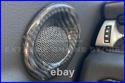 For 20-Up Toyota A90 Supra CARBON FIBER Inner Door Speaker Ring Trim Cover Kit
