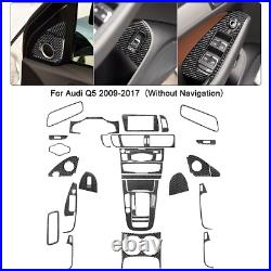 For 2013-2016 Audi Q5 Vehicle Carbon Fiber Full Interior Kit Trim Black For Audi For 2013-2016 Audi Q5 Vehicle Carbon Fiber Full Interior Kit Trim Black For Audi