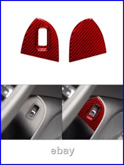 For 2013-2016 Audi Q5 Vehicle Carbon Fiber Full Interior Kit Trim Red 36Pcs