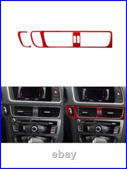 For 2013-2016 Audi Q5 Vehicle Carbon Fiber Full Interior Kit Trim Red 36Pcs