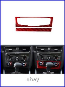 For 2013-2016 Audi Q5 Vehicle Carbon Fiber Full Interior Kit Trim Red 36Pcs