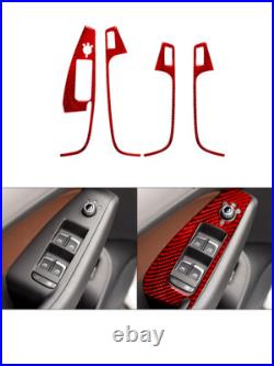 For 2013-2016 Audi Q5 Vehicle Carbon Fiber Full Interior Kit Trim Red 36Pcs
