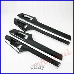 For 2020-2022 Highlander Carbon Fiber Interior Door Handle Cover Trim Parts 4PCS