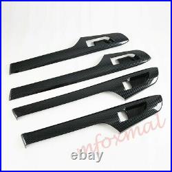 For 2020-2022 Highlander Carbon Fiber Interior Door Handle Cover Trim Parts 4PCS