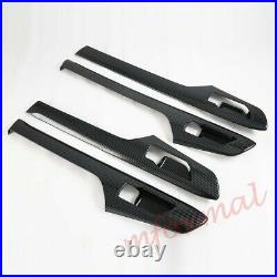 For 2020-2022 Highlander Carbon Fiber Interior Door Handle Cover Trim Parts 4PCS