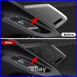 For 2020-2023 Corvette C8 Real Carbon Fiber Door Sound Speaker Cover Trim