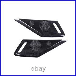 For 2020-2023 Corvette C8 Real Carbon Fiber Door Sound Speaker Cover Trim