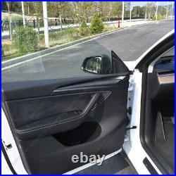 For 2021-23 Tesla Model 3 Y Matt Real Full Carbon Fiber Interior Door Panel Trim